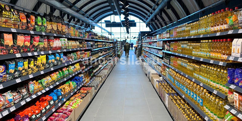 бескаркасный ангар из металлоконструкций под торговлю